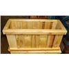 Image 1 : STAINED PINE PLANTER 27"X11"X12".