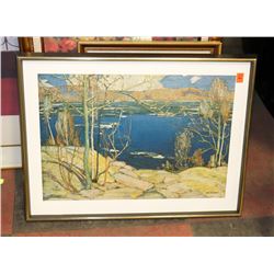 SPRING ICE BY TOM THOMSON FRAMED PRINT.