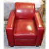 Image 1 : RED LEATHERETTE SOFA CHAIR