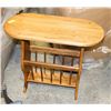 Image 1 : OAK MAGAZINE RACK TABLE.