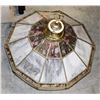 Image 1 : HANGING STAIN GLASS STYLE LAMP.