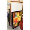 ESTATE LOT OF 7 PICTURES WITH 1 MIRROR.