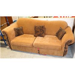 FABRIC HIDE-A-BED SOFA.