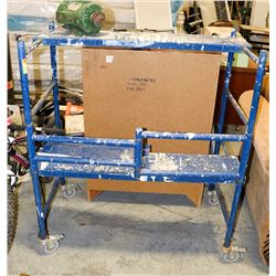 HALF HP ELECTRIC MOTOR SOLD WITH A MINI SCAFFOLD.