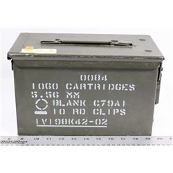METAL AMMUNITION BOX, 12 X 6 X 7