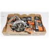 RIDGID CORDLESS POWER TOOL SET, 3 BATTERIES,