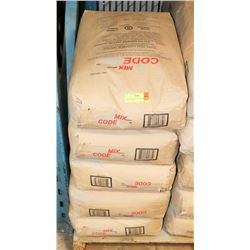 LOT OF FIVE 88 LB BAGS CODEMIX SCRATCH COAT