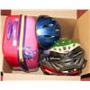 Image 1 : BOX OF 5 BIKE HELMETS IN CHILDREN'S SUITCASE