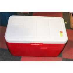 COLEMAN CHEST COOLER - RED & WHITE WITH