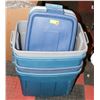 Image 1 : 4 TOTES WITH LIDS
