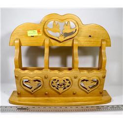 LARGE WOODEN BIRD SHELF