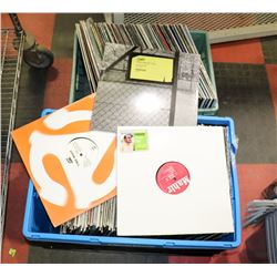 2 BOXES OF DJ SINGLE RECORDS.