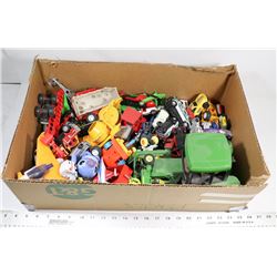 BOX OF TOY CARS INCL JOHN DEERE