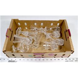 FLAT OF ASSORTED CRYSTAL MINI VASES