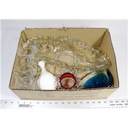 BOX OF GLASSWARE