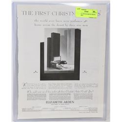 ORIGINAL 1929 ELIZABETH ARDEN  AD FRAMED