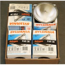 LOT OF 8 USED PAR 38 HALOGEN LAMPS