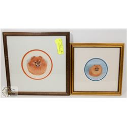POMERANIAN PAINTINGS PAIR
