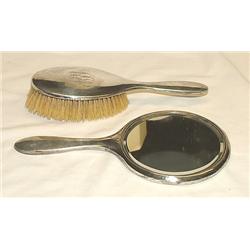 Ladies' hair brush & hand mirror