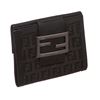 Image 3 : Fendi Black Zucca Canvas Leather Trim Small Wallet