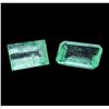 Image 1 : 1.87 ctw. Natural Emerald Cut Emerald Parcel of Two