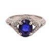 Image 2 : 2.84 ctw Sapphire and Diamond Ring - 18KT White Gold