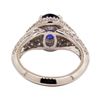 Image 3 : 2.84 ctw Sapphire and Diamond Ring - 18KT White Gold