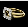 0.50 ctw Diamond Interlocking Rings - 14KT Yellow Gold