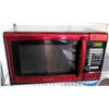 Image 1 : Red Emerson 900 Watt Microwave Oven