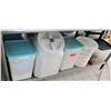 Image 1 : Qty 5 Plastic Lidded Container Bins