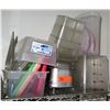 Image 1 : Vollrath Stainless Steel Super Pan, Square Plastic Containers, etc.