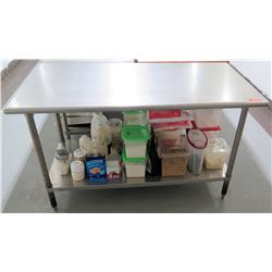 Steel Working Prep Table, 59.5"L x 29.5"W x 36"H