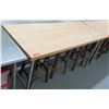 Image 1 : Wood & Metal Working Table w/ Steel Legs, 72"L x 30.25"W x 36"H