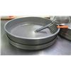 Image 2 : Qty 2 Large Metal Round Commercial Sifters Sieves & Smaller Strainer
