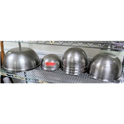 Multiple Misc Stainless Steel Round Cooking Bowls - Misc Sizes