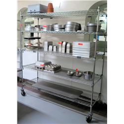 Metro Super Erecta Large Metal Adjustable Kitchen Shelf Unit on Wheels 72"L x 24"W x 80"H
