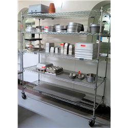 Metro Super Erecta Large Metal Adjustable Kitchen Shelf Unit on Wheels 72"L x 24"W x 80"H