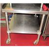 Image 1 : Square Metal Kitchen Shelf w/ 3 Edges on Top, 24.5"W x 28"D x 27.5"H
