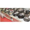 Image 1 : Qty 6 Large Metal & Cast Iron Commercial Frying Pans