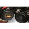 Image 2 : Qty 6 Large Metal & Cast Iron Commercial Frying Pans