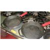 Image 3 : Qty 6 Large Metal & Cast Iron Commercial Frying Pans