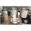 Image 1 : Qty 3 Misc Pots & Pans (Centurion Large Stock Pot, 2 Sauce Pot)