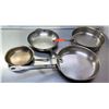 Image 1 : Qty 4 Misc Sizes Frying Pans - One w/ 2 Handles
