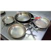 Image 1 : Qty 5 Misc Sizes Commercial Frying Pans