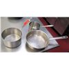 Image 1 : Qty 3 Misc Sizes Pots - Frying Pan, Med Sauce Pot & Small Pot w/ Handle