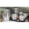 Image 1 : Qty 5 Large Misc Stock Pots w/ Stainless Pasta Inserts