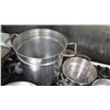 Image 5 : Qty 5 Large Misc Stock Pots w/ Stainless Pasta Inserts