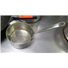 Image 2 : Qty 3 Misc Sizes Pots - Large All-Clad Stock Pot w/ Lid, Wok & Sauce Pan