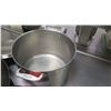 Image 3 : Qty 3 Misc Sizes Pots - Large All-Clad Stock Pot w/ Lid, Wok & Sauce Pan