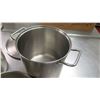 Image 3 : Qty 3 Misc Sizes Pots - Large Stock Pot w/ Lid, Frying Pan & Tall Sauce Pot